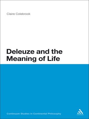 cover image of Deleuze and the Meaning of Life